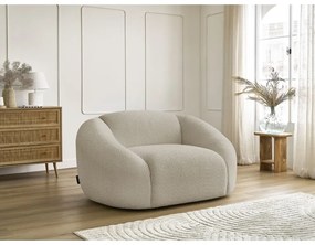 Béžové kreslo z textílie bouclé Tina – Bobochic Paris