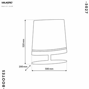 Stolná lampa Bootes, 1x čierne/zlaté textilné tienidlo, g