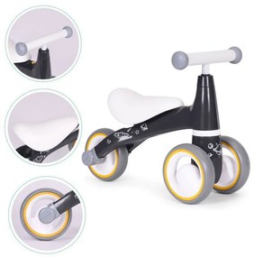 Detské odrážadlo v čiernej farbe s vesmírnym dizajnom