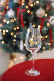 Bella Rose Pohár na víno Čakám na zlaté prasiatko + vianočná krabička SK