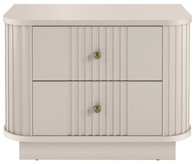 Sada nočných stolíkov Vesper 56 cm - kašmírové / zlaté úchytky
