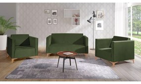 Sedacia súprava Denim 2+1+1, Dostupné poťahy: Solo 263, Farby nožičiek: dub