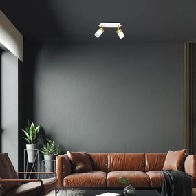 Bodové svietidlo JOKER 2xGU10/25W/230V biela/zlatá