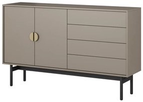 Komoda Stellia S5 (cappuccino + čierna). Akcia -19%. Vlastná spoľahlivá doprava až k Vám domov. 1099087