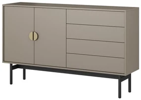 Komoda Stellia S5 (cappuccino + čierna). Akcia -19%. Vlastná spoľahlivá doprava až k Vám domov. 1099087