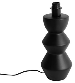 Dizajnová stolná lampa čierna keramika 16 cm bez tienidla - Alisia