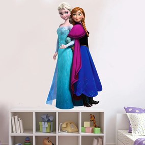 PIPPER | Samolepka na stenu "Elsa a Anna" 74x40 cm