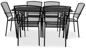 Záhradná kovová zostava Lana + 6x kovová stolička Lana steel ZWMC-19