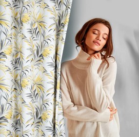 ZÁVES NA KRÚŽKOCH ELIA 140X250 CM VZOROVANÁ