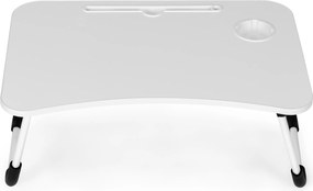 Stojan na notebook skladací nočný stolík 60x40 cm biely ModernHome