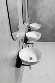 Sapho Sapho, TETRIS držiak umývadla, stojanová batéria vpravo, čierna mat, TZ420