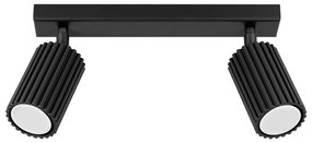 Čierne bodové svietidlo 6,5x30 cm Gleam – Sollux