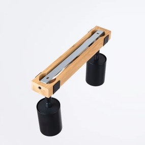 Sollux SL.1344 - Bodové svietidlo FAGER 2xGU10/10W/230V čierna