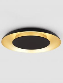LED stmievateľné čierno-zlaté dizajnové stropné svietidlo Epos 60
