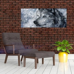 Obraz - Kreslený vlk (120x50 cm)