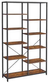 Knižnica NAVARO hnedá/čierna