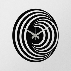 Nástenné hodiny Circles S017 Black, 48 x 48 cm
