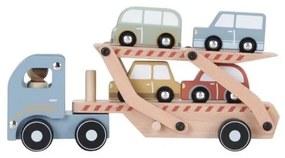 Little Dutch - Drevené nákladné auto s autíčkami FBB0079
