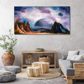 Obraz na plátne Abstrakcie Galaxy Planet