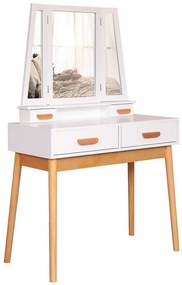 Toaletný stolík Sylvia 015 9514 biela/prirodzené