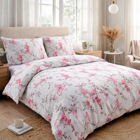 BAVLNENÉ OBLIEČKY COTTONLOVE 200X220 CM, 2KS 70X80 CM KVETY