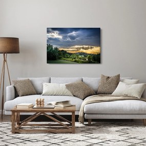 Obraz krajiny s lúčmi (90x60 cm)