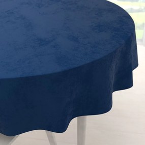 Biante Zamatový okrúhly obrus Velvet Premium SVP-036 Námornícka modrá Ø 130 cm