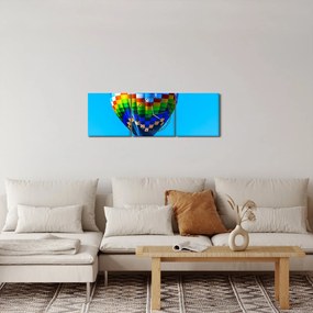 Obraz - Teplovzdušný balón (s hodinami) (90x30 cm)