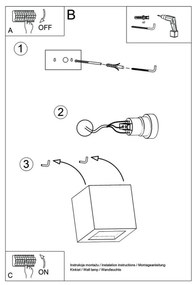 Sollux SL.0871 - Nástenné svietidlo LEO 1xE27/60W/230V šedá