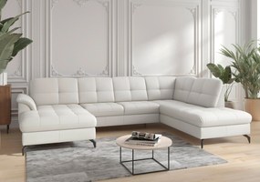 XXXLutz SEDACIA SÚPRAVA, textil, koža, biela Sit & More - Sedačky - 00014401634D