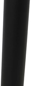 Stojanové vonkajšie svietidlo čierne s čírou guľou 100 cm IP44 - Sfera