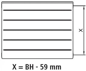 Kermi Therm X2 LINE-K kompaktný doskový radiátor 33 305 x 1805 PLK330301801N1K