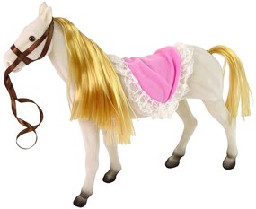 Lean Toys Bábika princezná s bielym koníkom