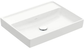 VILLEROY &amp; BOCH Collaro závesné umývadlo bez otvoru, bez prepadu, 600 x 470 mm, biela alpská, s povrchom CeramicPlus, 4A3363R1