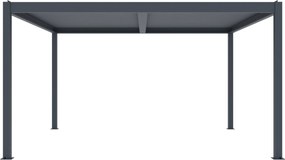 Bioklimatická pergola G21 Austin 4x4 m, antracitová hliníková