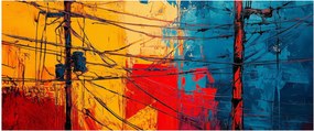 Obraz - Abstraktné elektrické vedenie (120x50 cm)