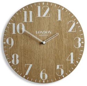 Dekorstudio Moderné drevené hodiny EKO London Retro Dub 30cm