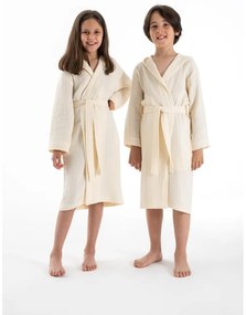 Krémový mušelínový detský župan veľkosť 9-10 rokov Muslin – Foutastic