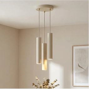 Brilagi - Luster na lanku TUBE 3xGU10/15W/230V béžová/zlatá