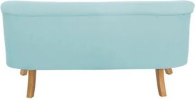 Detská sedačka ľanová modrá 17 cm Drevo