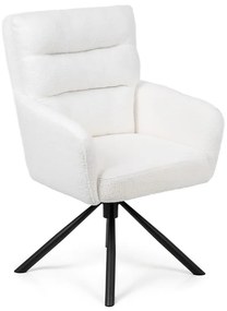 Noela Otočná jedálenská stolička látková ENZO biela