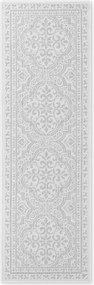 Behúň Duet Rosel 106251 White/Gray - na von aj na doma, 80x250, šedá, chodba / predsieň, NORTHRUGS