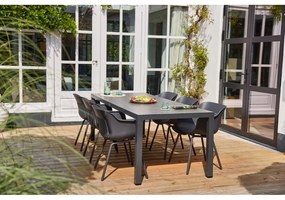 Tmavosivé plastové záhradné stoličky v súprave 2 ks Jill Rondo – Hartman