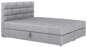 Kontinentálna posteľ 140x200 cm Waller (sivá) (s roštom a matracom). Vlastná spoľahlivá doprava až k Vám domov. 1007722