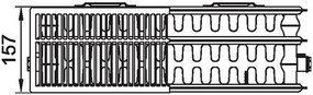 Kermi Therm X2 LINE-K kompaktný doskový radiátor 33 605 x 2005 PLK330602001N1K
