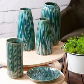 Dekoratívny tanier REA 01 zelený / béžový