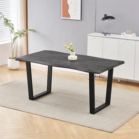 Autronic BONTEC Jedálenský stôl 160x90cm, mdf, sivý dub, HT-F4216 GREY Farba: Hnedá