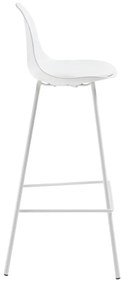 Biela barová stolička (výška sedadla 65 cm) Brighter – Kave Home