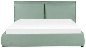 Manželská posteľ 180 cm Berit (zelená) (s roštom) (s úl. priestorom). Vlastná spoľahlivá doprava až k Vám domov. 1077891