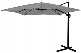 Štýlový sivý slnečník MINI ROMA 2,5 × 2,5 m